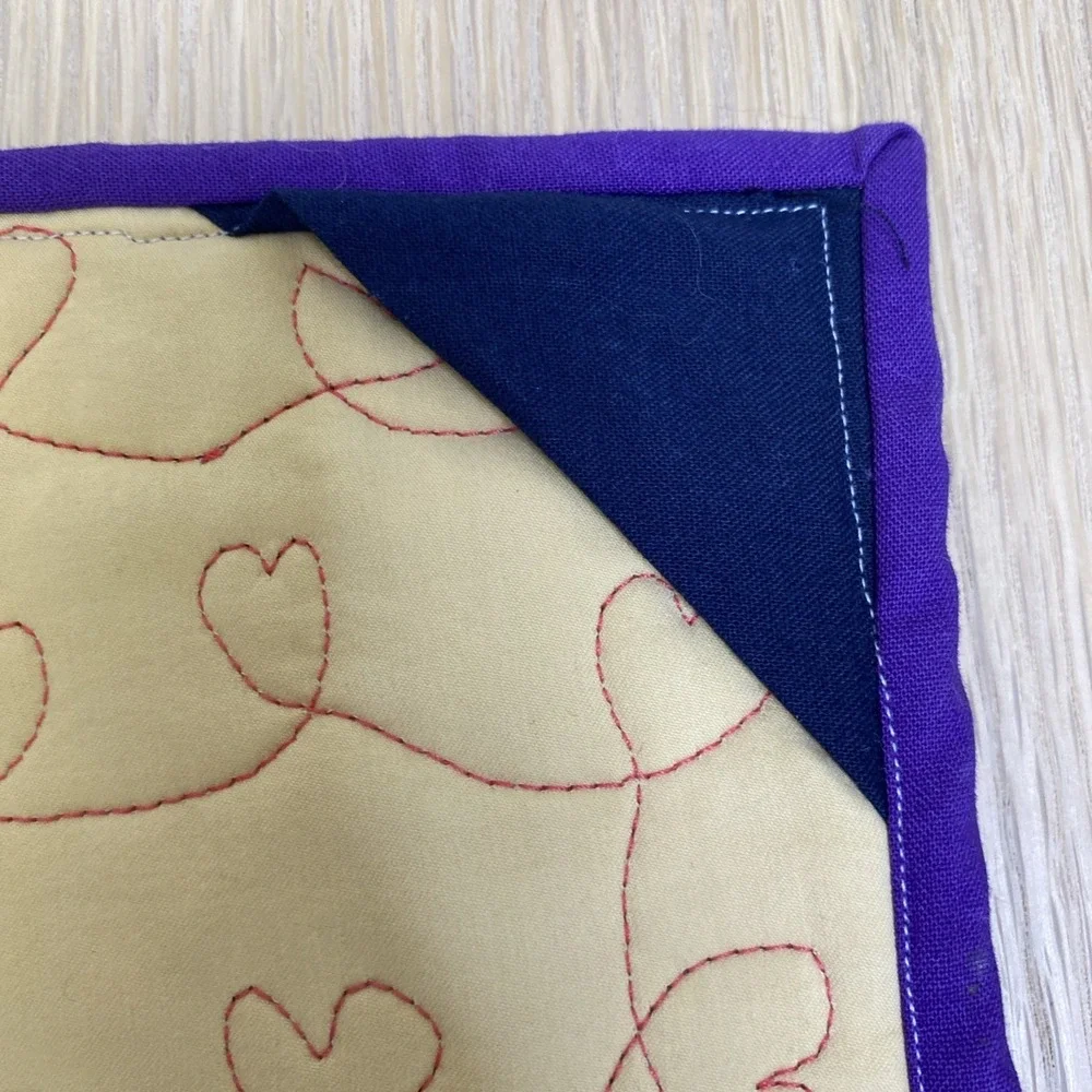 February Valentine's Heart Quilted Wall Hanging Live Love Laugh Welcome 24